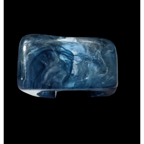 Blue Chunky Abstract Swirl Fashion Ring Size 5 1/2 - Picture 2 of 14